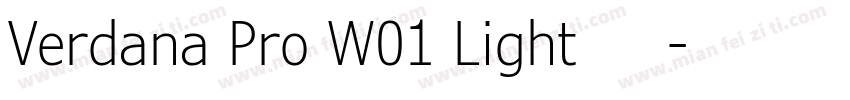 Verdana Pro W01 Light 语言英文字体转换